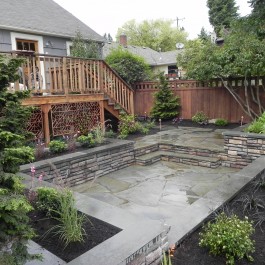 Sunken flagstone patio and planters Wilkes 8-9-11 (52)