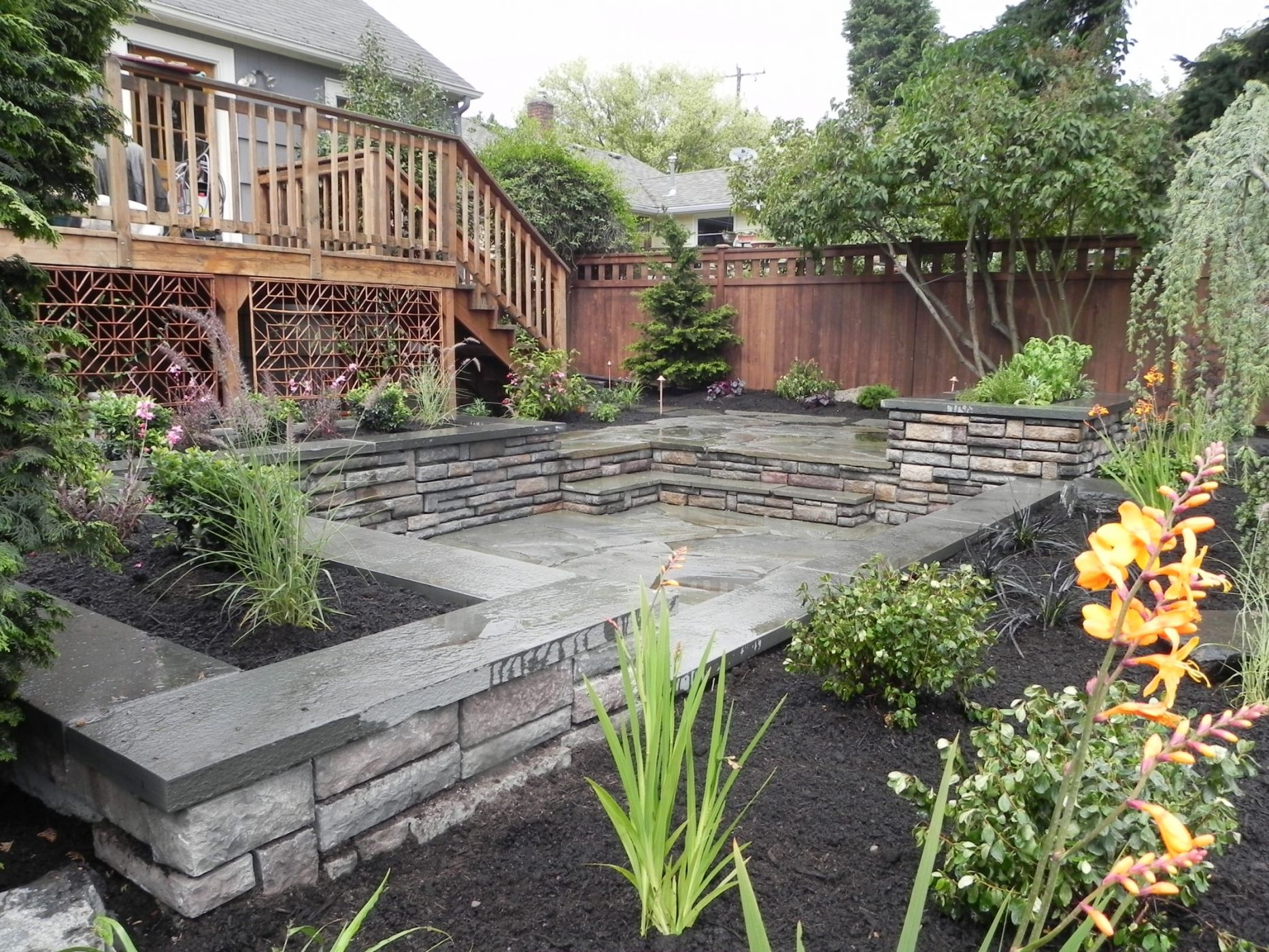 Seattle backyard landscape design and construction