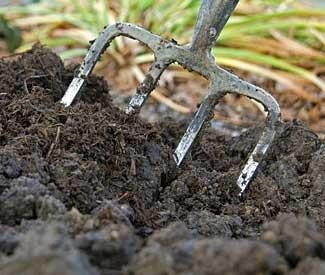 Turn Compost with a Pitchfork