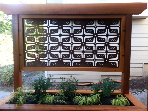 Metal panels with cutouts Sublime Garden Design