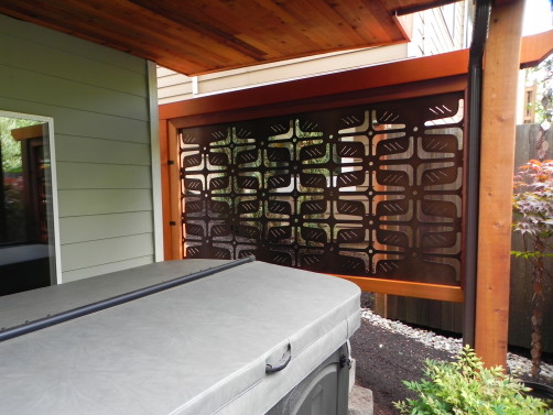 Metal panels with cutouts Sublime Garden Design