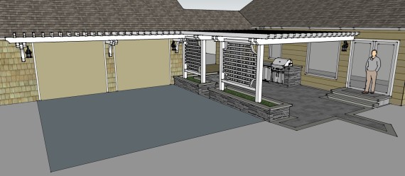 3D model of outdoor room - Sublime Garden Design