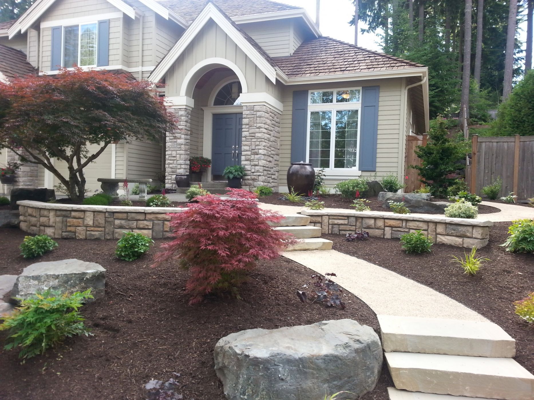 Mill Creek Front Yard After Landscaping Sublime Garden Design Landscape Design Serving