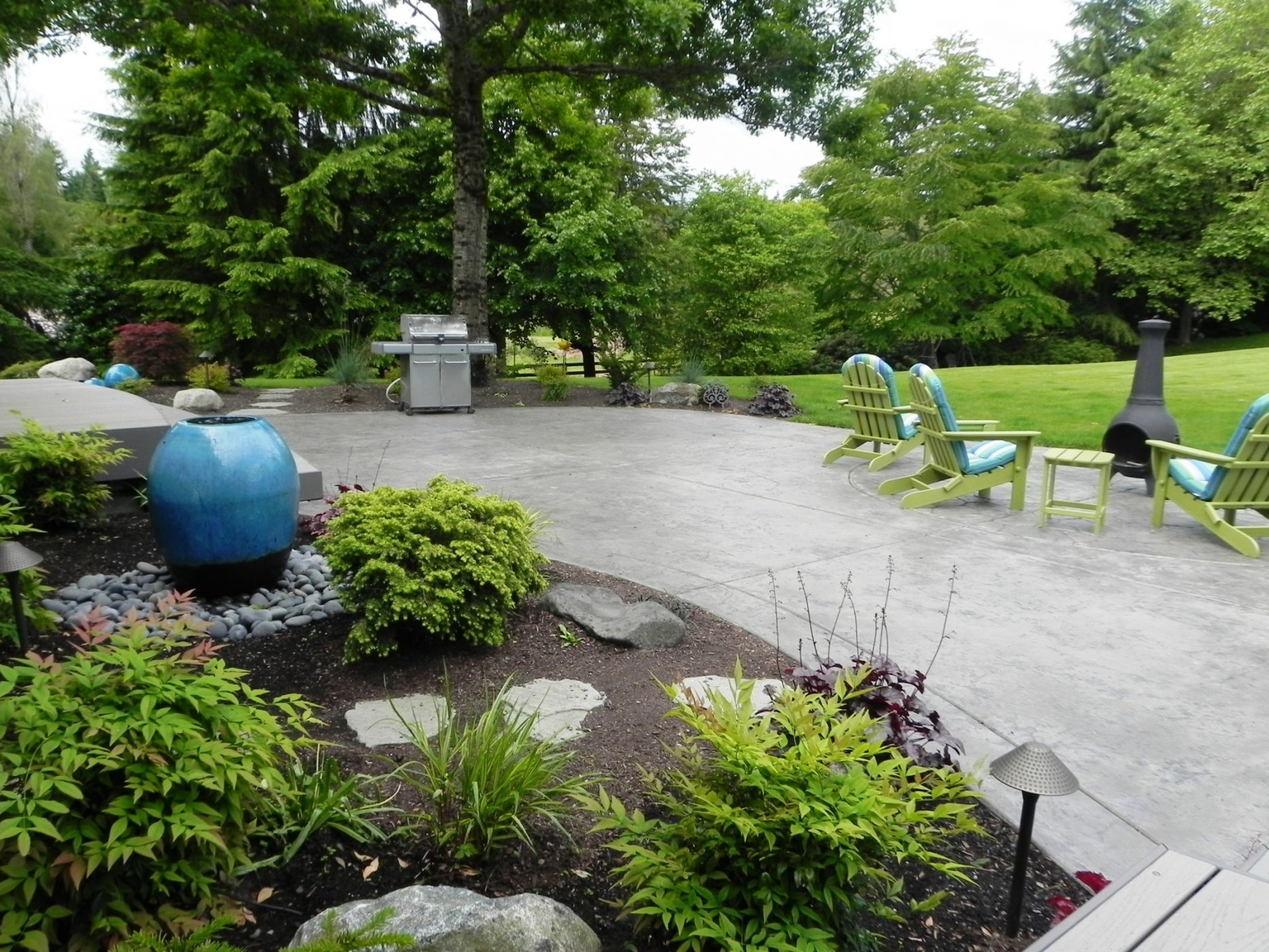Stanwood landscape and water feature Sublime Garden Design