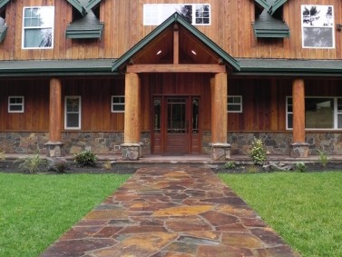 North Bend Mortared Flagstone Pathway