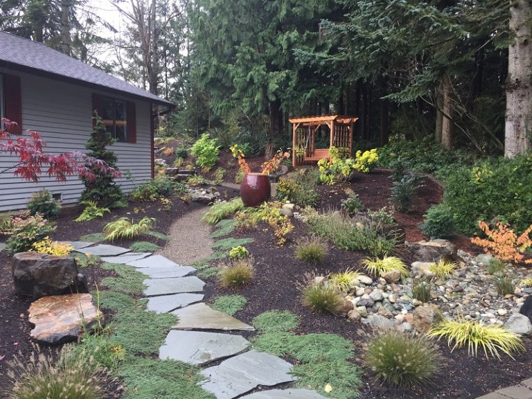 Snohomish Landscape with Stone Pathway by Sublime Garden Design (800×