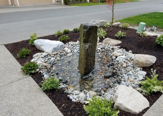 Snohomish Shallow Ponding Bubbler Rock Water Feature by Sublime Garden Design (800x600)