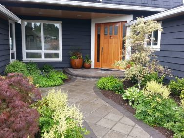 Astilbe and Hakonechloa in Edmonds by Sublime Garden Design