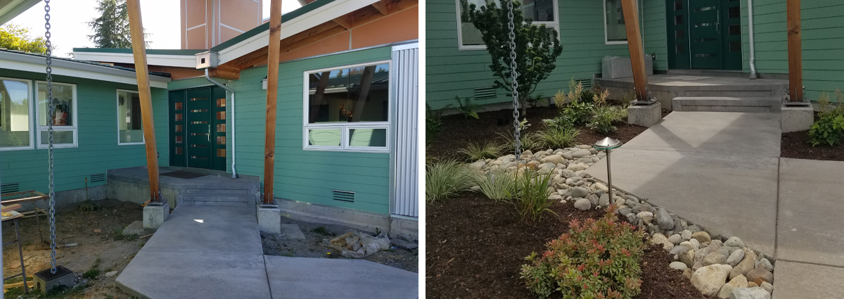 Before and After in Edmonds Washington by Sublime Garden Design