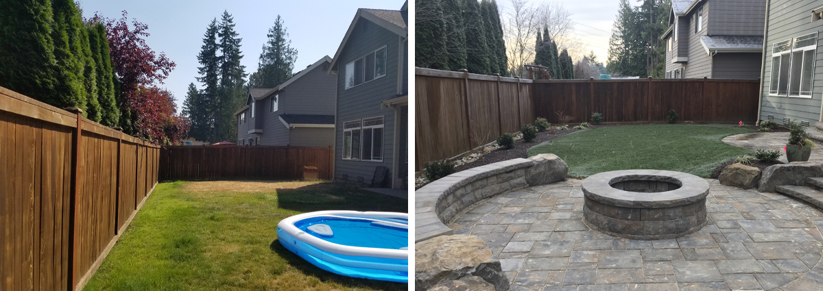 Before and After in Lynnwood Washington by Sublime Garden Design