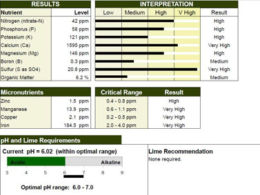 Soil Test Results